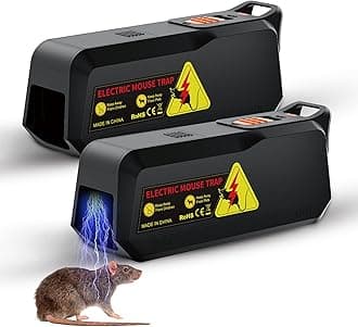 X-PEST Electronic Mouse Trap 2 Pack – Electric Mouse Trap Zapper for Indoor & Outdoor Use, Reusable Rodent Trap, No Touch No See, Effective Mice & Mouse Control