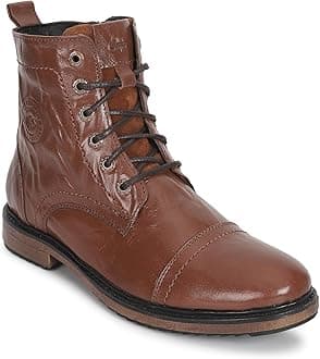 Allen CooperCrumbled Leather Boots For Men