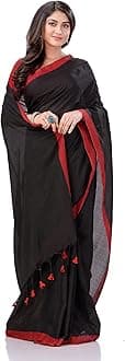 dB DESH BIDESHWomen`s Handloom Pure Cotton Saree Abhiprithi Royal Design Without Blouse Piece