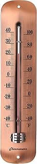12.2 Large Numbers Premium Steel Outdoor/Indoor Thermometer Waterproof Vintage Style Decorative