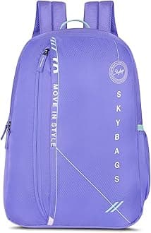 Skybags Unisex Brat 20L Premium Polyester Adjustable Straps 4 Compartment Backpack (E) Lavender