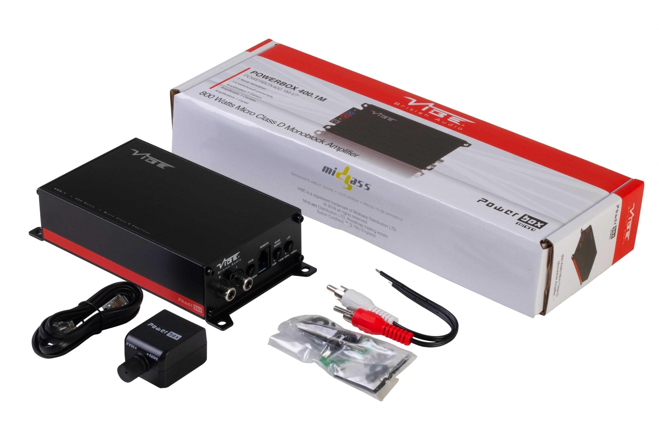 Powerbox Micro Mono Amplifier - 1 x 400W, Black