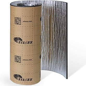 Siless Liner 314 mil 18 sqft Aluminum Foil Finish Car Sound Deadening & Heat Insulation Closed Cell Foam - PE Foam Sound Deadener