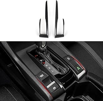 Car Gear Shift Panel Decor Decals for Honda Civic 2016 2017 2018 2019 2020 2021 10th Gen Accessories ABS Carbon Fiber Stickers