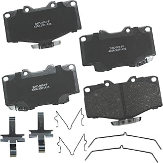 Bendix Premium SBC436A Ceramic Front Brake Pads for Toyota 4Runner 2002-2001, Hilux 2004, Tacoma 1998-1995
