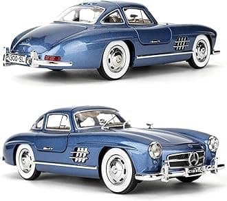 - 1:24 SL300 Vintage Toy Car Diecast Metal Classic Toy Car for Kids with Light Sound Pullback Openable Door