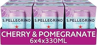 Essenza Sparkling Water Cherry & Pomegranate Lightly Flavoured 24x330ml