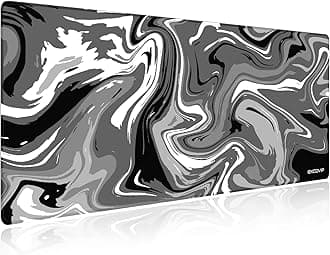 EXCOVIP Large Gaming Mouse Pad,Anti-Skid Mousepad Large Keyboard Mouse Pad Desk Mat with Stitched Edges (700x300mm, Grey&Black) 0072