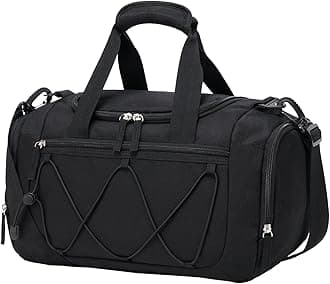 Gym Bag for Women - 15 Inches Small Duffle Bag for Travel Lightweight Duffel Bag Personal Item Travel Bag Weekender Bag for Travel Sports Gym - Black
