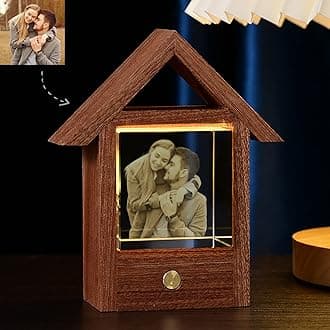 3D Crystal Photo, Engraving Personalized Gift with Your Own Photo, Unique Gift, Marriage Gift, Memorial Present-Small House