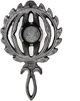 Sungmor Cast Iron Tealight Warmer with Pretty Flame Shape Design, Functional Table Trivet Candle Holder for Warm Dishes, Pots, Soups, Milks, Teas, Coffee, Great Heater for Melt Butter, Sealing Wax