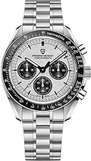 Pagani Design 1701 Watches for Men, Chronograph, VK63 Japanese Quartz Movement, Stainless Steel Bracelet, Water Resistant to 330 Feet（100m）, Sapphire Glass Sports Watch for Men.