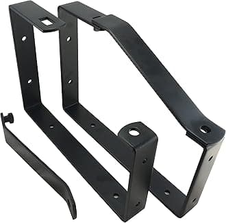 ST0555B 2 Pack Universal Lockable Wall Ladder Rack Brackets Secure Storage, Black, 170 x 235 x 30 mm