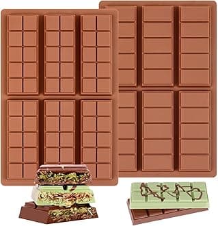 Chocolate Molds - Non-Stick Chocolate Bar Mold, Food Grade Silicone Dubai Deep Chocolate Mold for Baking, Candy, Chocolate Snacks,DIY Homemade