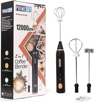 Royal Milk Frother Heavy 12000 RPM Coffee frother Electric USB Rechargeable 3-Speed Electric Frother for Coffee with Whisk and Frother Mixer, Stand-up Design