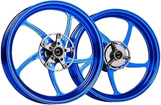MOS Forged Aluminum Alloy Rims Wheels compatible with Yamaha YZF R3 MT03 2015-2025 ABS (Blue)