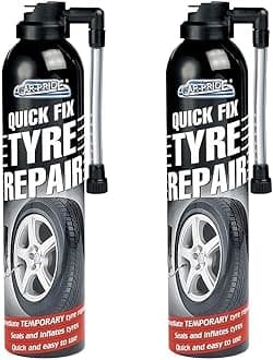 2 X QUICK FIX CAR EMERGENCY FLAT TYRE INFLATE PUNCTURE REPAIR KIT