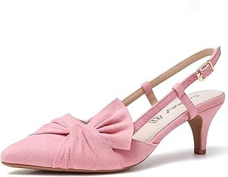 Women Shoes Comfortable Kitten Heels Slingback Dress Pumps