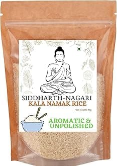 Kala Namak Rice | 5kg | Aromatic Rice | Unpolished | Buddha Rice | GI Tag | Directly from Siddharthnagar Farmers