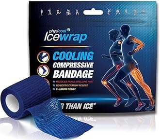 Physicool Ice Wrap Cooling Compression Bandage | Reduces Pain and Swelling Fast | Promotes Healing | No Refrigeration