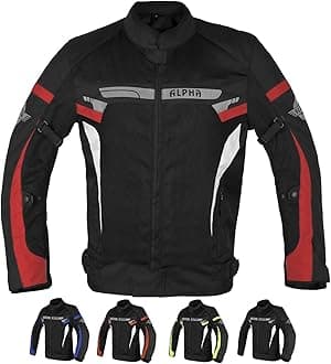 ALPHA CYCLE GEARBREATHABLE BIKERS RIDING PROTECTION MOTORCYCLE JACKET MESH CE ARMORED