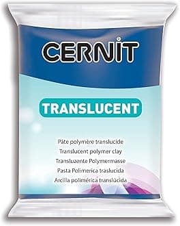 Polymer Clay - Translucent Series - 56 Grams Block - Made in Belgium (Sapphire)