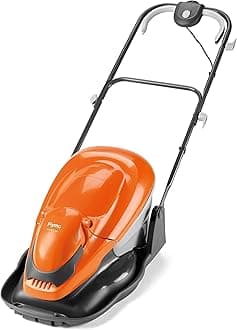Flymo EasiGlide 360 Hover Collect Lawn Mower - 2000W Motor, 36cm Cutting Width, 26 Litre Grass Box, Folds Flat, 10m Cable Length, Orange and Grey