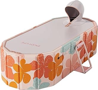 59''Portable insulated bathtub, Ice Bath Tub for Athletes, Inflation-free bathtub for shower, Ice Plunge Tub with Cover, Baths at Home & Outdoor（with Cover）