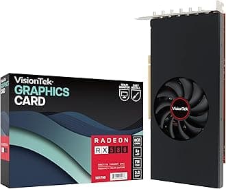 AMD Radeon RX 580 8GB GDDR5 Single Slot Video Graphics Card for PC 256-Bit DirectX 12, 75W Bus Power, PCI Express X16 3.0, 6 mini DisplayPort
