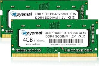 8GB PC4-17000 DDR4 2133 2X4GB RAM PC4 17000S 2133MHZ Sodimm 1Rx8 260-pin 1.2v 8G Memory Upgrade for Laptop