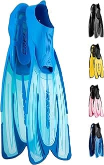 Adult Snorkeling Fins with Self-Adjustable Comfortable Full Foot Pocket | Perfect for Traveling | Agua: made in Italy