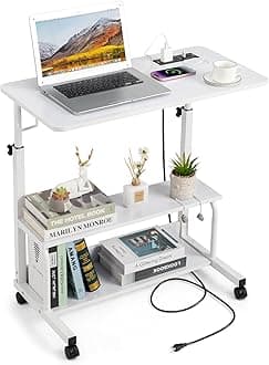 Electric Standing Desk,Height Adjustable Desk with 3 USB & Power Outlets,Sit Stand Table,Writing Computer Desk for Home,Office,Workstation (White Wood)