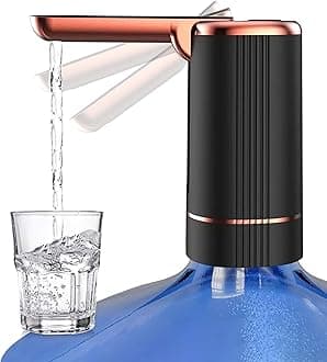 Qlect Automatic Water Dispenser for 20 Litre Bottle – USB Dc Water Pump with 1200 mAh Rechargeable Battery | Water Pressure Pump for Home Office Travel | Water Dispenser Pump with Timer Function