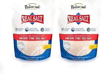 Real Salt, Ancient Fine Sea Salt, Unrefined Mineral Salt, 26 Ounce Pouch (2 Pack)