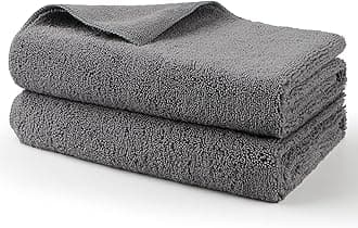 HOMEXCEL Professional Large Microfiber Car Drying Cloths Lint Free Scratch Free Highly Absorbent Drying Cloth for Cars, SUVs, RVs, Trucks and Boats, 31 x 24 Inch, Grey, 2 Pack