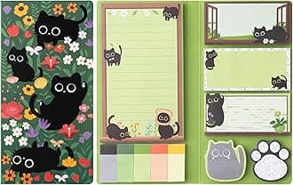 B1ykin Sticky Notes Set - Cartoon Theme Cute Self-Stick Notes Pad Teacher App...
