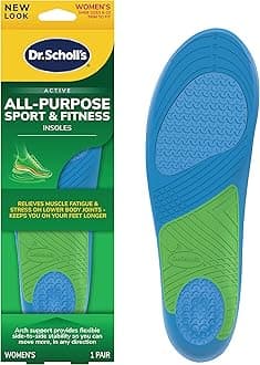 Athletic series, Advanced Sport Massaging Gel Insoles for Women's sizes 6-10, Multi-color