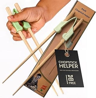 Senior ICare Chopstick Helper - Training Chopsticks for Adults, Beginners, Trainers or Learners, Right or Left Handed - Non-Slip, Reusable, Replaceable