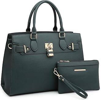 Dasein Women Handbags and Purses Ladies Shoulder Bag Top Handle Satchel Tote Work Bag with Matching Clutch