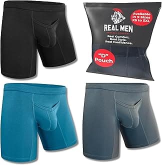 Real Men Bulge Enhancing Pouch Underwear for Men – 1, 3 and 6 Pack Set - Modal Boxer Briefs ABCD Pouch