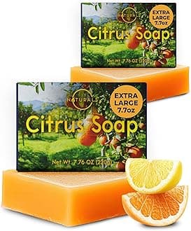 O NATURALS2pcs Bundle Cleansing Soap Bar - Revitalizing Citrus Bar Soap, Natural Soap for Men and Women, Moisturizing Soap Bar Soap - Citrus Organic Soap with Essential Oils Natural Face Bar Soap