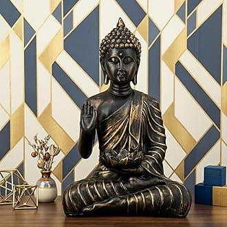 Polystone Home Decor Decoration Buddha Idol Statue Showpiece Gift Gifting Item-A_GOL-DB2-(21)