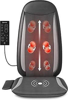 Shiatsu Back Massager with Heat,Massage Chair Pad for Back Relief deep,Heated seat Cushion,Chair Massager for Neck,Hip with Kneading & Vibration,Home Office, for Women Men,Dad,Mom
