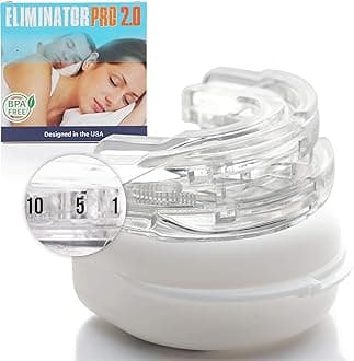 EliminatorPro 2.0 - Nighttime Dental Mouthguard - Bite Nightguard for Sleep to Reduce Clenching & Pain – 2 Piece Adjustable Moldable & Comfortable