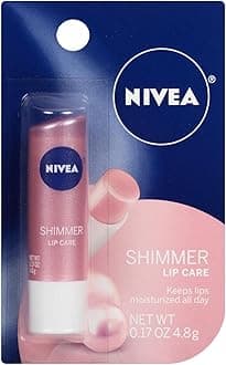 Shimmer Lip Care, Moisturizing Lip Balm Stick with Shea Butter and Jojoba Oil, 0.17 Oz