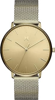 MVMT Mens Analog Gold Dial Gold Band Stainless Steel Watch