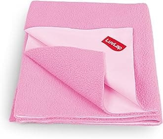 Luv Lap Instadry Extra Absorbent Dry Sheet/Bed Protector - Baby Pink, 0m+ - Large 100 x 140cm
