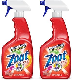 Laundry Stain Remover Spray, Triple Enzyme Formula Removes the Toughest Stains, Made in the USA, 22 Ounce Bottles, 2-Pack