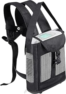 Water Resistant Oxygen Backpack,Lightweight Portable Oxygen Concentrator Backpack for G3 Unit,Breathable & Comfortable POC Carrying Bag with Mesh Panels (Black)