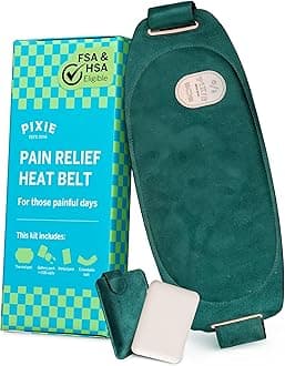 Pixie Period Heating Pad for Cramps - Thinnest Wearable Heating Pad for Feminine Care - Unnoticeable Under Clothes - Best Portable Heat Belt for Menstrual Pain Relief - FSA Eligible and HSA Eligible